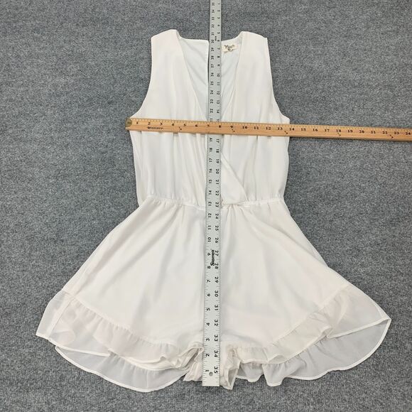 Show Me Your Mumu Riri Romper S Small Sleeveless Crossover Front Ruffle Hem Boho - Picture 7 of 12